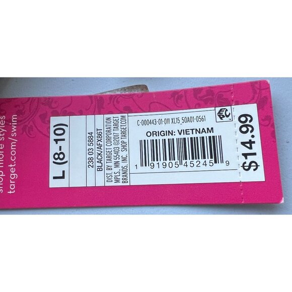 Xhilaration Juniors Tie-Front Triangle String Bikini Bra Top Black Size Large - Picture 4 of 4